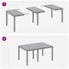 vidaXL Conjunto de Comedor de Jard&iacute;n 7 pcs Gris Claro Ratan Polt