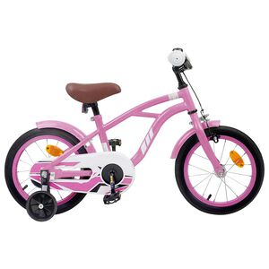 vidaXL Bicicleta Infantil 12 Pulgadas para 2-4 a&ntilde;os Rosa claro