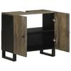 vidaXL Mueble para lavabo de madera maciza de mango negro 62x33x58 cm