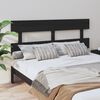 vidaXL Cabecero de cama madera maciza de pino negro 154x3x81 cm