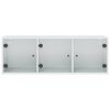 vidaXL Mueble de pared con puertas de vidrio blanco 102x37x35 cm