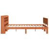 vidaXL Estructura de cama 2 pcs Marr&oacute;n cera Madera de Pino Macizo