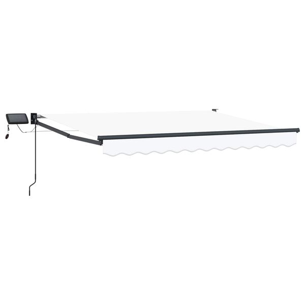 vidaXL Toldo manual retr&aacute;ctil con LEDs 3 x 2,5 m