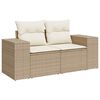 vidaXL Set sof&aacute;s de jard&iacute;n 7 piezas y cojines rat&aacute;n sint&eacute;tico beige