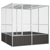 vidaXL Jaula p&aacute;jaros acero galvanizado antracita 213,5x217,5x211,5 cm