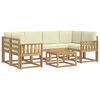 vidaXL Conjunto de sof&aacute;s de exterior 7 uds. Blanco y Crema
