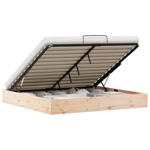 vidaXL Estructura de Cama Ottoman con Almacenamiento Natural