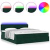 vidaXL Estructura de cama otomana colchones terciopelo verde oscuro