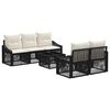 vidaXL Conjunto de sof&aacute;s de jard&iacute;n 6 uds. Negro rat&aacute;n sint&eacute;tico