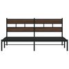 vidaXL Estructura cama con cabecero sin colch&oacute;n marr&oacute;n roble 200x200cm