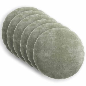 vidaXL Funda de almohada 6 uds. HEERLEN Verde &Oslash; 30 cm Tela Chenille