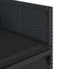 vidaXL Set de muebles jard&iacute;n 17 pzas con cojines rat&aacute;n sint&eacute;tico negro