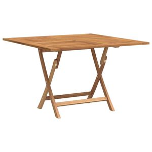 vidaXL Mesa de jard&iacute;n plegable madera maciza de teca 110x110x75 cm