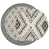 vidaXL Alfombra de &aacute;rea Natural y negro &Oslash; 160 cm PET