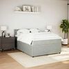 vidaXL Cama box spring con colch&oacute;n terciopelo gris claro 160x200 cm