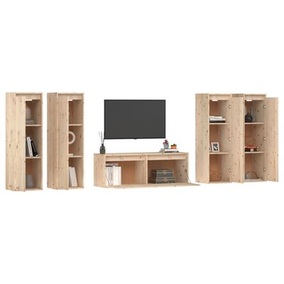 Muebles para TV 3 piezas madera maciza de pino - referencia Mqm