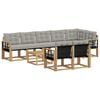 vidaXL Conjunto de sof&aacute;s de exterior 9 uds. Blanco y Gris Claro