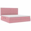 vidaXL Cama con almacenamiento y colch&oacute;n Rosa 200 x 200 cm Terciopelo