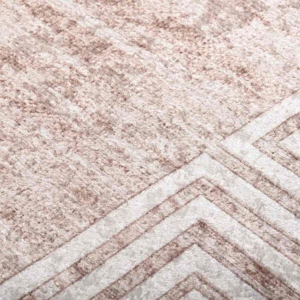 vidaXL Alfombra lavable beige 80x150 cm