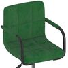vidaXL Silla de oficina giratoria de terciopelo verde oscuro