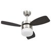 vidaXL Ventilador de techo con luz con mando marr&oacute;n oscuro 76 cm