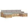 vidaXL Conjunto de sof&aacute;s de exterior 6 uds. Blanco y Gris Claro