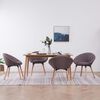 vidaXL Sillas de comedor 4 unidades tela taupe