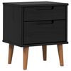 vidaXL Mesa de noche MOLDE Negro 40 x 35 x 48 cm Madera de Pino Maciza