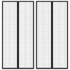 vidaXL Mosquiteras para puerta bloque magn&eacute;tico 2 uds negro 220x110 cm