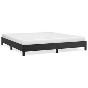 vidaXL Estructura de cama sin colch&oacute;n cuero sint&eacute;tico negro 180x200 cm