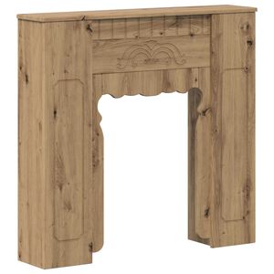 vidaXL Marco de chimenea Roble artisan 93 x 20 x 89 cm