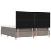 vidaXL Cama tipo Box Spring con colch&oacute;n Taup&eacute; 200 x 200 cm tela