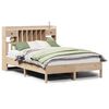 vidaXL Cama con estanter&iacute;a sin colch&oacute;n madera maciza de pino 135x190cm