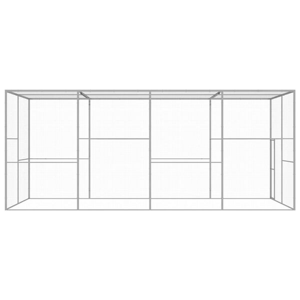 vidaXL Jaula para gatos acero galvanizado 6x3x2,5 m