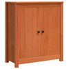 vidaXL Vitrina Marr&oacute;n cera 70 x 35 x 80 cm Madera de pino macizo