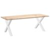 vidaXL Patas para mesa de comedor en forma de X (2 unidades), color blanco, 90 x (72-73) cm, acero