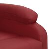 vidaXL Sill&oacute;n de masaje elevable cuero sint&eacute;tico rojo tinto