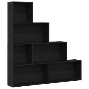 vidaXL Estanter&iacute;a para libros 6 niveles 155 x 24 x 160 cm Roble Negro