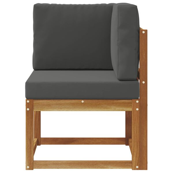 vidaXL Sof&aacute; de esquina para exteriores Madera de Acacia S&oacute;lida