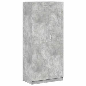vidaXL Armario de madera contrachapada gris hormig&oacute;n 90x52x200 cm