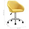 vidaXL Sillas de comedor giratorias 4 unidades tela amarillo