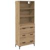 vidaXL Aparador alto Roble artisan 69,5 x 34 x 180 cm