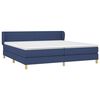 vidaXL Cama box spring con colch&oacute;n tela azul 200x200 cm