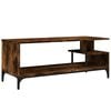 vidaXL Mueble de TV madera de ingenier&iacute;a y acero negro 102x40x41 cm