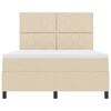 vidaXL Cama tipo Box Spring con colch&oacute;n Crema 160 x 200 cm tela