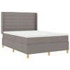 vidaXL Cama tipo Box Spring con colch&oacute;n Taup&eacute; 140 x 190 cm tela