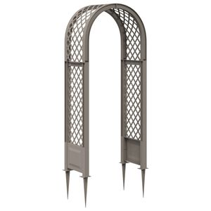 vidaXL Arco de Rosas con Picos Gris 97 x 43 x 218 cm PP