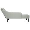 vidaXL Chaise longue con reposabrazos derecho terciopelo gris claro