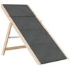 vidaXL Escalera para perros madera maciza de abeto gris 105x47 cm