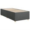 vidaXL Cama box spring con colch&oacute;n tela gris oscuro 90x200 cm